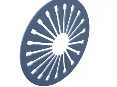 Plastic Clutch Diaphragm Spring Toy 3D model