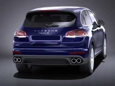 Porsche Cayenne S 2016 VRAY 3D model