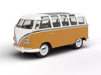 Volkswagen T1 Samba Bus 1950 3d model 3D model