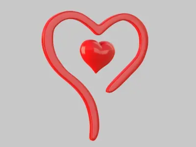 Heart icon v01 3D model