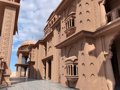 Indian architecture  3D model
