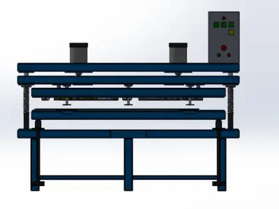 Yoga mat press machine 3D print model