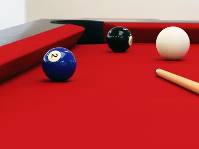 Pool Table 8foot 3D model