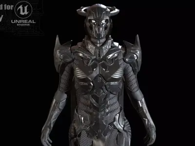 CyberSuit7 Low-poly 3D model