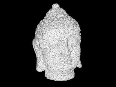 Buddha head decoration Free 3D model