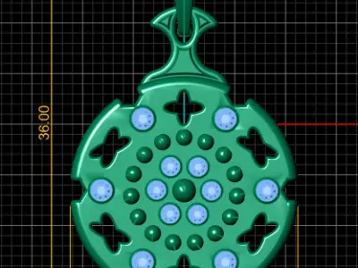 shield pendant luxury 3D print model