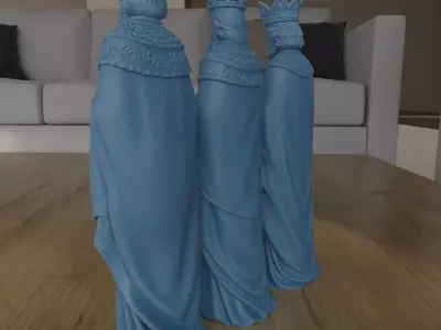 Three Wise Men Magi Nativity Scene STL 3D Print Model 3D print model