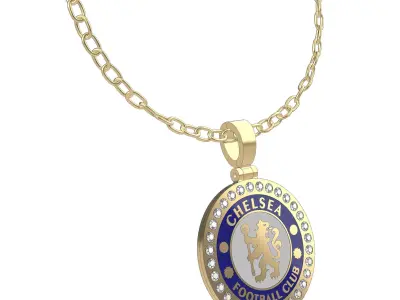 Jewelry Chelsea FC necklace 3D print model