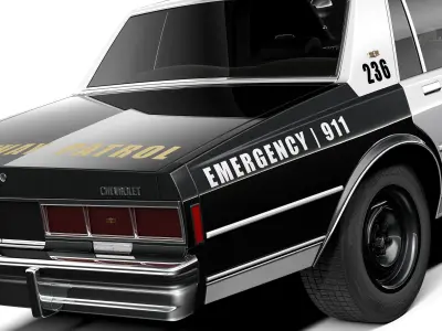 Chevrolet Caprice Police Car 1978 3D model