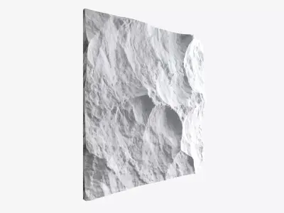 406-RockPanel piece of rock on wall 3D model