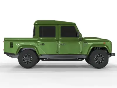 Land Rover Defender 110 Double Cab Pick Up 2017 3D model