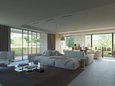 Mid Century interior  Livingroom 3D model