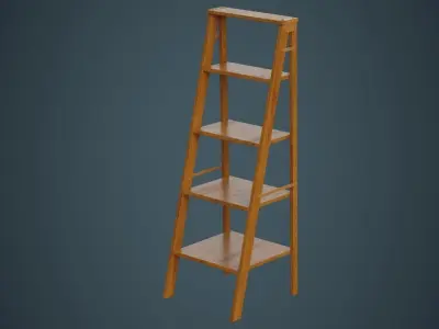 Step Ladder 1A Low-poly 3D model