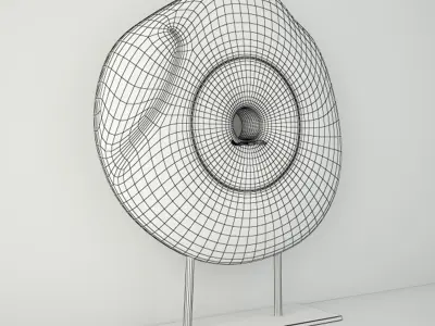 19th Century Wooden Wagon Wheel Artifact 3D model