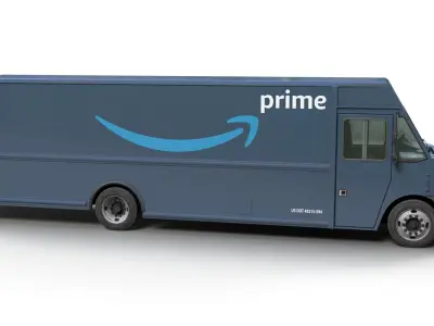 Amazon boxvan Low-poly 3D model