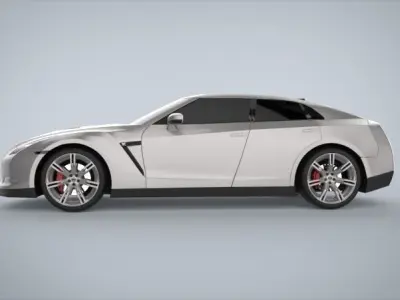 nissan gtr 4 doors 3D model