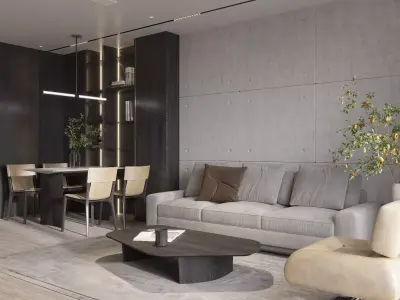 Interior 3D Model Living Room Design 3D model