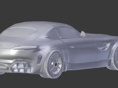 Mercedes AMG GTR Low-poly 3D model