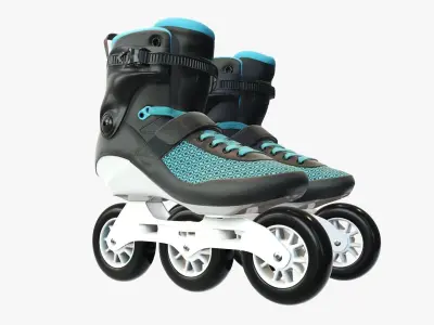 Roller skates inline 3D model