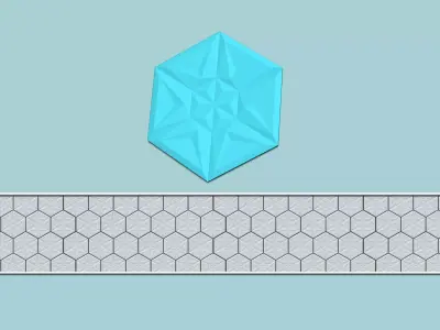 Hexagonal Wall Panel A21 Star - Interior Design Decoration 3D print model