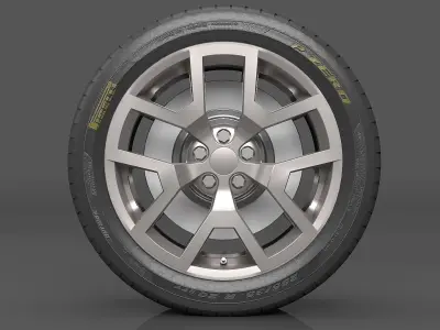 Realistic Wheel Tire 9 3D model