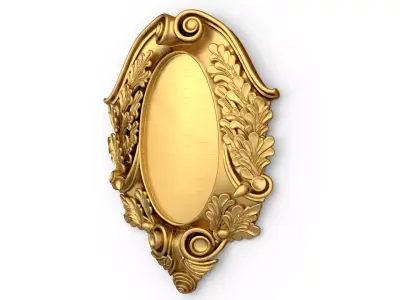Cartouche classic decorative ornament cnc 3d printing stl 05 3D model