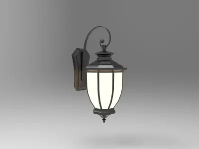 lantern D outdoor wall sconce 3D model