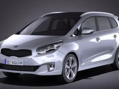 Kia Carens 2016 VRAY 3D model