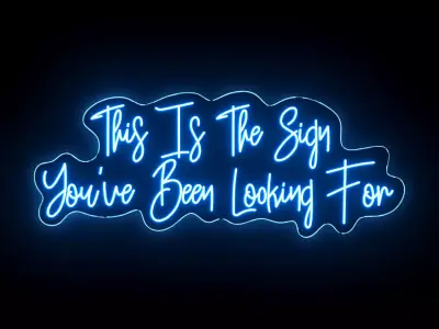 This is the sign youve been looking for Neon Sign 3D model