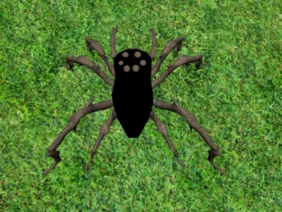 Spider Model with Textures - Game-Ready Optimize asset  Low-poly 3D model