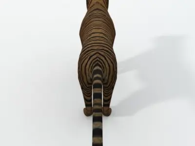 Tiger Low-poly 3D model 4