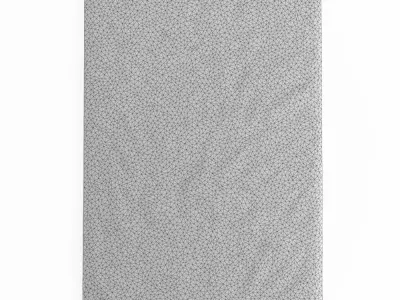 Sheepskin Rug Rectangle Dark Gray 3D model