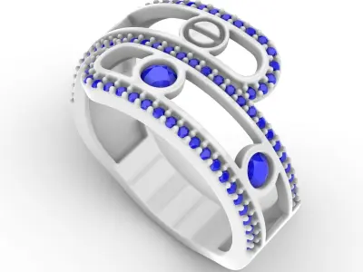 Jewelry Diamond Ring Model RG90 Free 3D print model