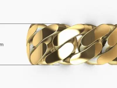 CUBAN RING SIZE 12 USA 3D print model