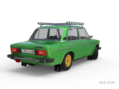 VAZ 2106 Low-poly 3D model