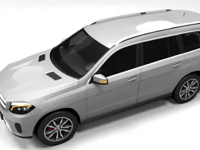 MERCEDES GLS 2016 LOWPOLY Low-poly 3D model
