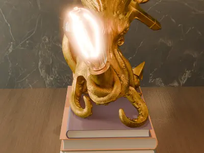Octopus lamp 3D print model
