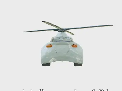 Futuristic Flying Taxi Vehicle Design Low-poly 3D model