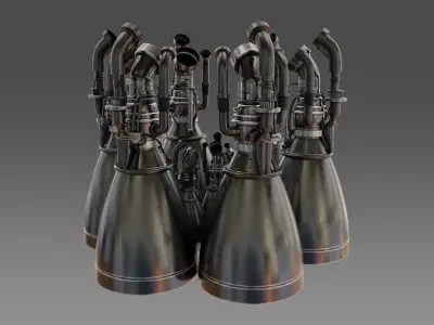 SpaceX - BFR - Big Falcon Rocket 3D model