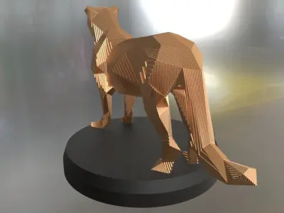 Parametric Leopard Low-poly 3D model