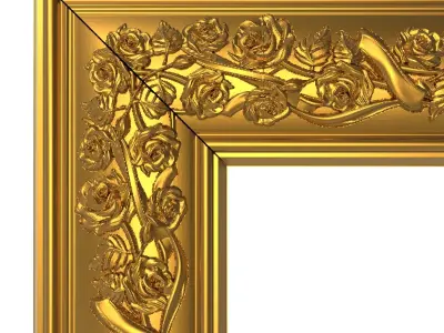 carved frame  3D model 2