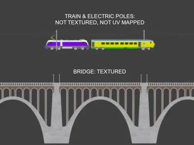 Viaduct with Siemens Vectrain 3D model