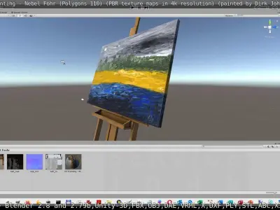 Oil Painting - Mist Foehr  Low-poly 3D model
