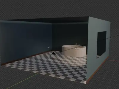 Retro Bathroom 3D model
