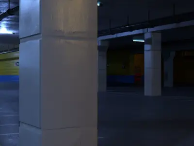 Japanese Parking Lot 3D model