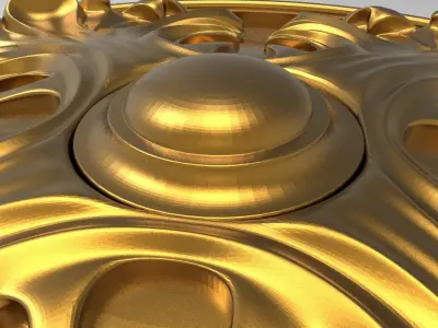 decorative rosette 3D model 2