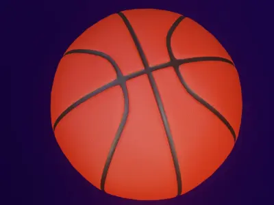 basketball ball Low-poly 3D model 2