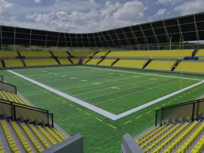 American Football Stadium Low-poly 3D model purchase
