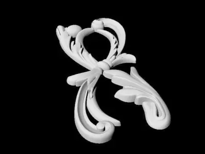 Central decor ornament for furniture 3D model 137