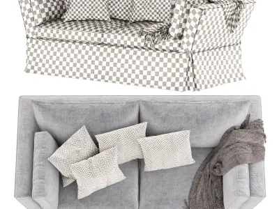 Aubourn double luxury sofa 3D model